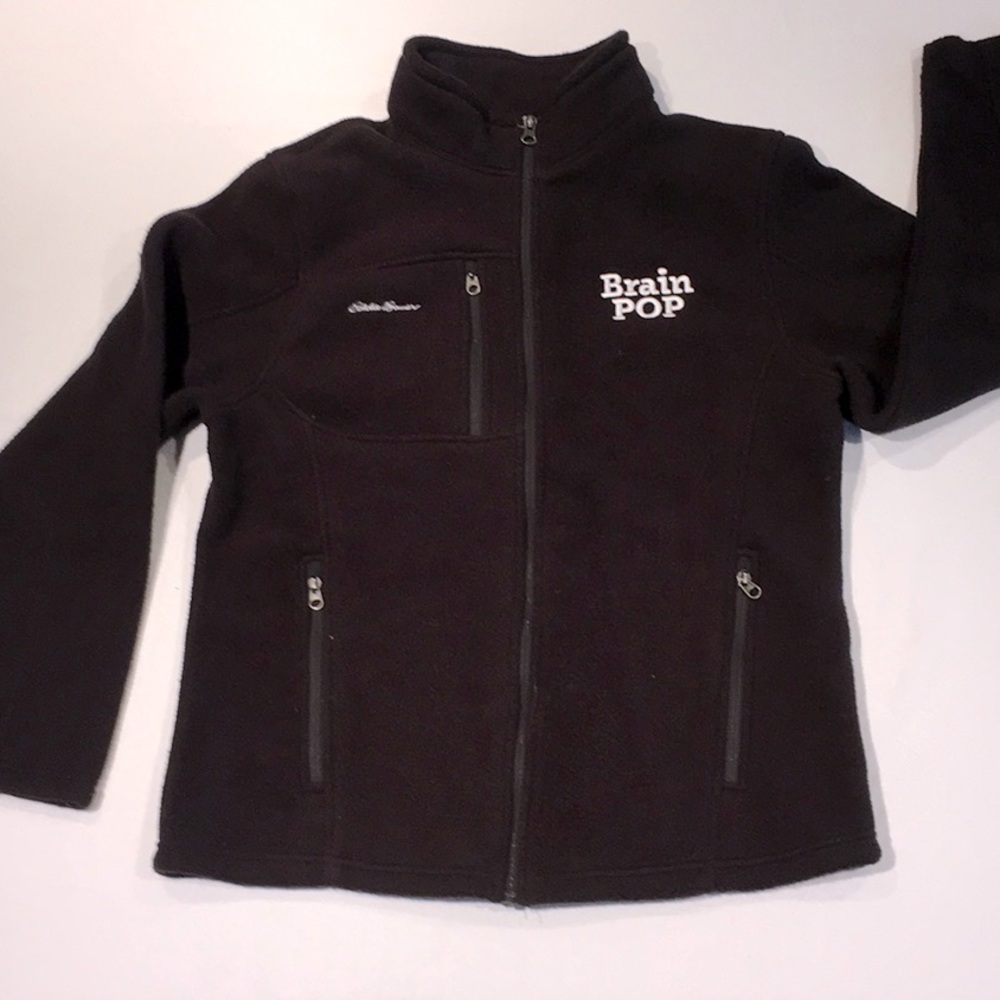 Eddie Bauer Full-Zip Fleece, BrainPOP logo